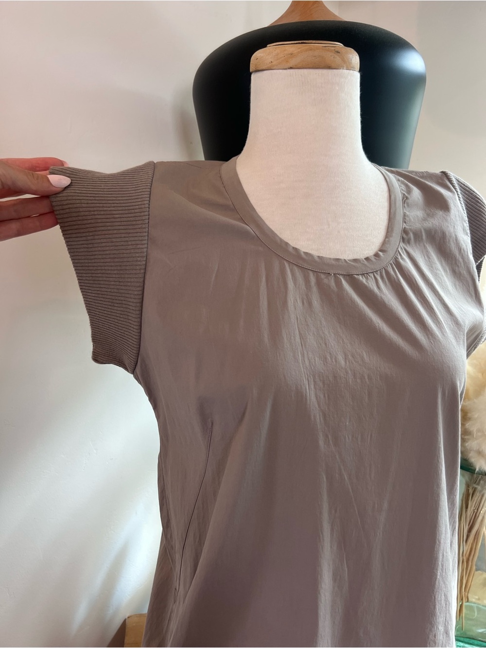 Kristensen Du Nord Dress Taupe Cocoon Midi Dress Italian Dress size 2 - Picture 2 of 7
